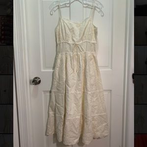 COTTAGECORE WHITE LACE PICNIC SUNDRESS